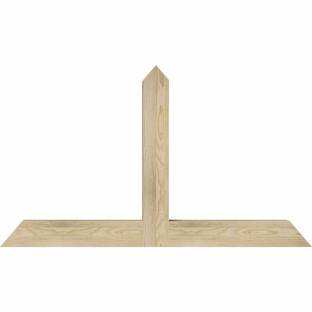 Ekena Millwork Portland Rough Sawn Timber Gable Bracket, Douglas Fir, 48"W x 28"H x 4"D x 4"F, 14/12 Pitch GBW048X28X0404POR00RDF